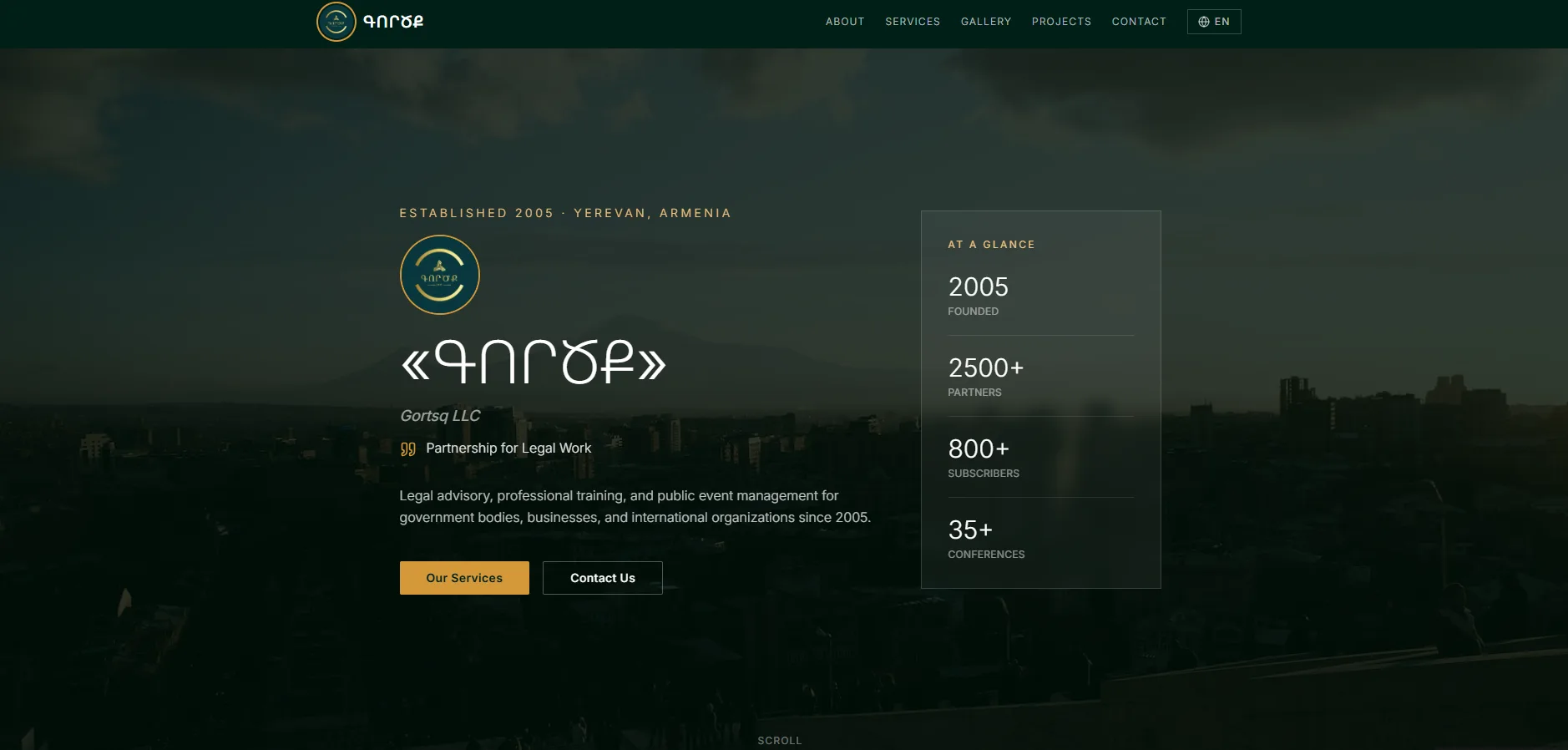 Gortsq LLC – Legal & Business Consulting Website