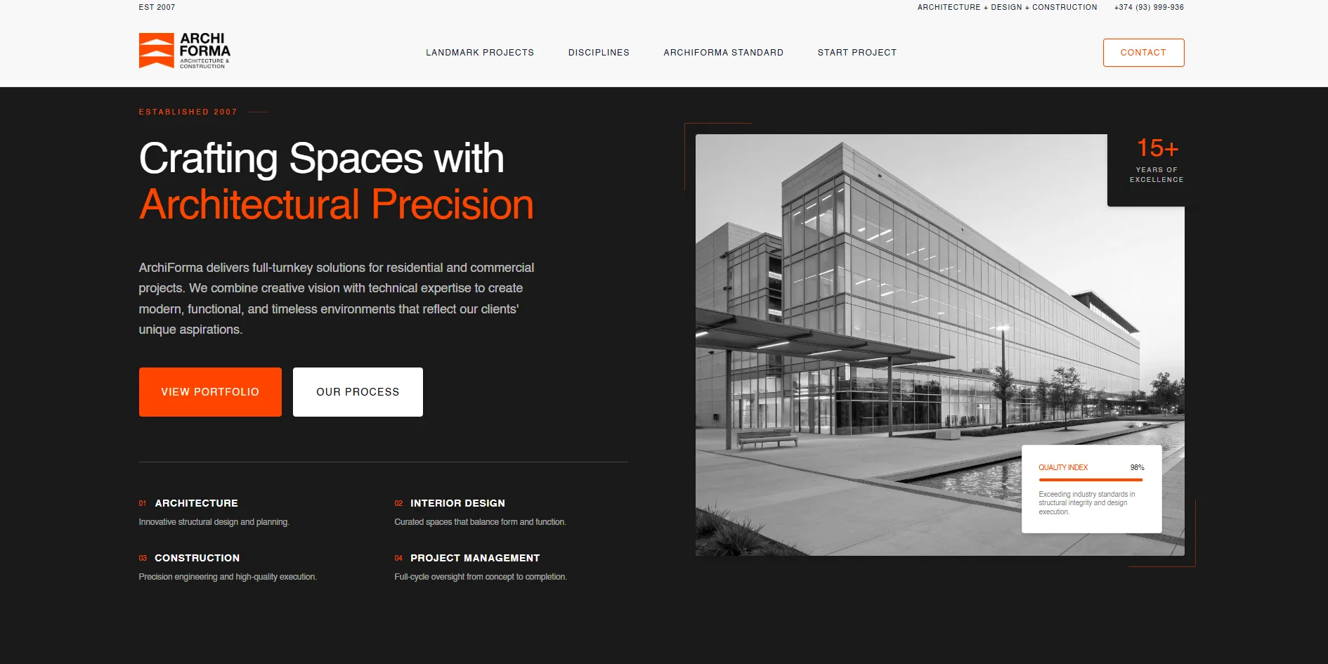 ArchiForma – Architecture & Interior Design Website
